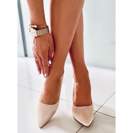 PA1 Dame satin hæle Talia Nude beige 5