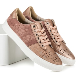 Kylie sneakers med snøre lyserød 1