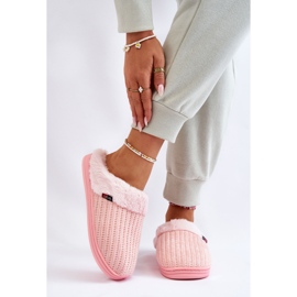 Dameisolerede Slip-On Hjemmesko med Pels Pink Leriss lyserød 1