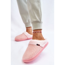 Dameisolerede Slip-On Hjemmesko med Pels Pink Leriss lyserød 2