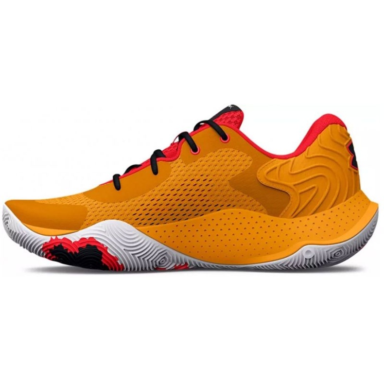 Under Armour Spawn 4 M 3024971 800 basketballsko flerfarvet appelsiner og røde 1