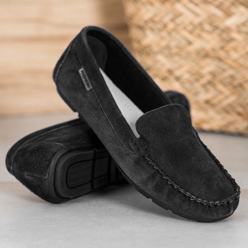 Vinceza Klassiske læder loafers sort 1