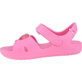 Crocs Classic Cross-Strap Sandal K 206245-669 sort lyserød 1