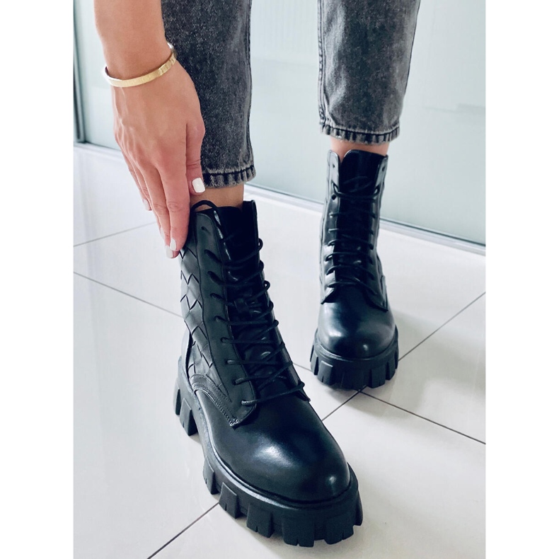 BM Alfre Black Lace-up Workers sort 2