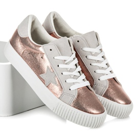 Wilady Sneakers med en stjerne lyserød 1