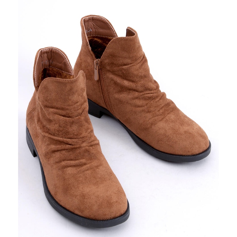 Støvler med udskåret ruskind kamel ST-21 Camel brun 1