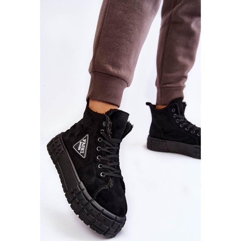 PM1 Højisolerede ruskindssneakers Sort Evren 2