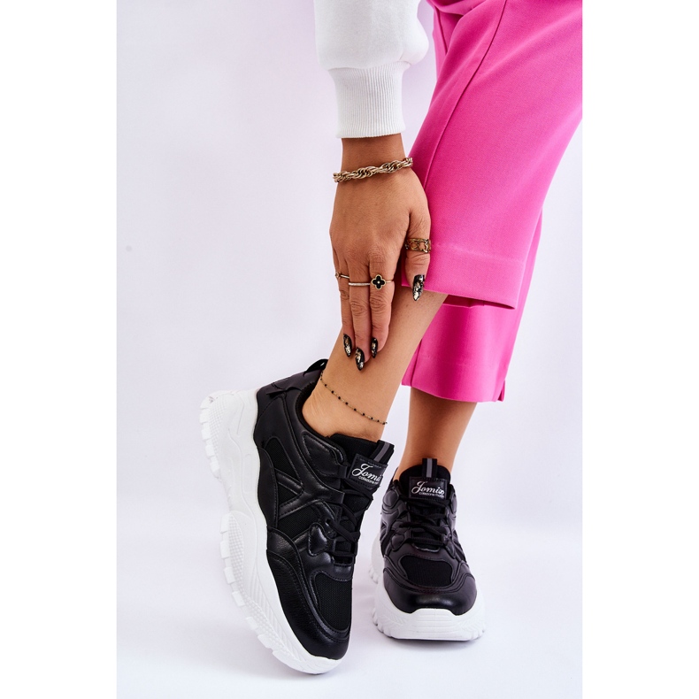 Klassiske Platform Sneakers Sort Larec 1