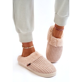 PA1 Dameisolerede Slip-On Hjemmesko Med Pels Beige Leriss 3
