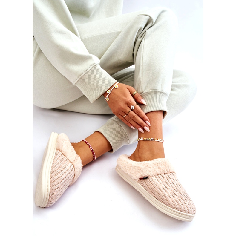 PA1 Dameisolerede Slip-On Hjemmesko Med Pels Beige Leriss 5