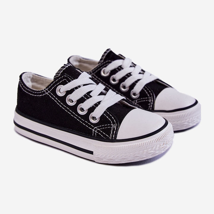 Sort Filemon børns klassiske sneakers 1