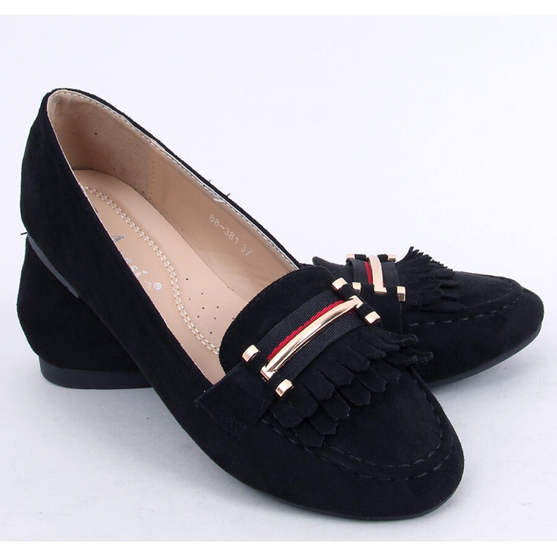Sorte kvinders loafers 88-381 Sort 2