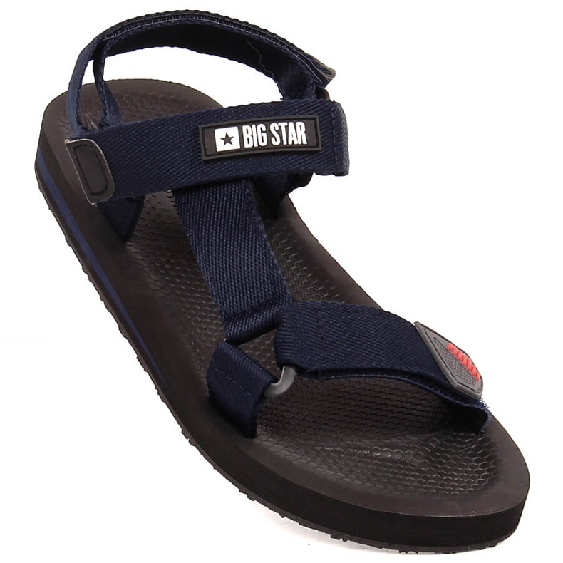 Big Star DD174718 marineblå sportssandaler til mænd med velcro 1