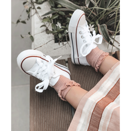 Hvide Filemon børns klassiske sneakers 2