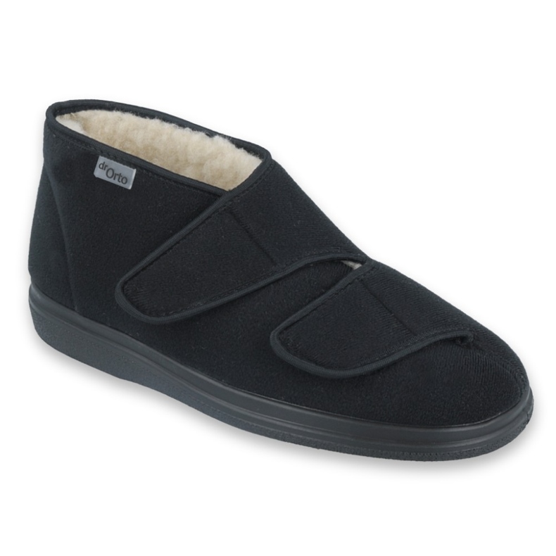Befado Warm Women's Slippers med velcro 986D011 sort 1