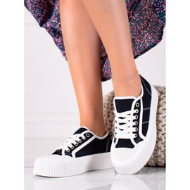 SHELOVET Sneakers på en bred platform sort 2