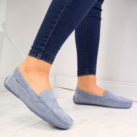 Blå eVento loafers til kvinder 4