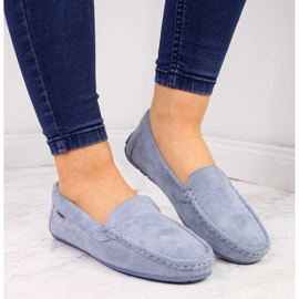 Blå eVento loafers til kvinder 5