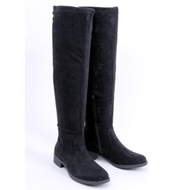 BM York Black Flat Thigh Highs sort 2