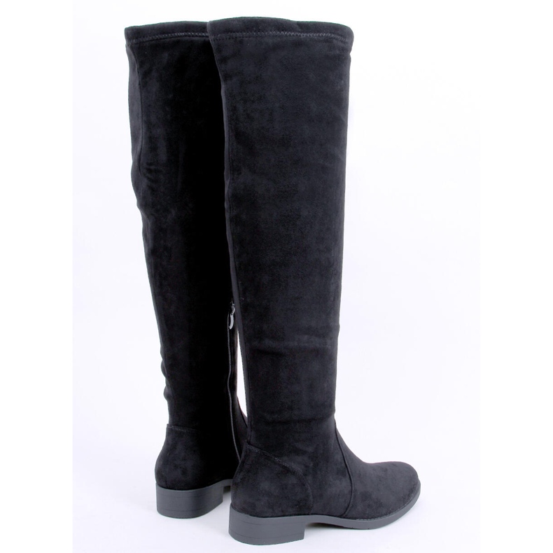 BM York Black Flat Thigh Highs sort 1