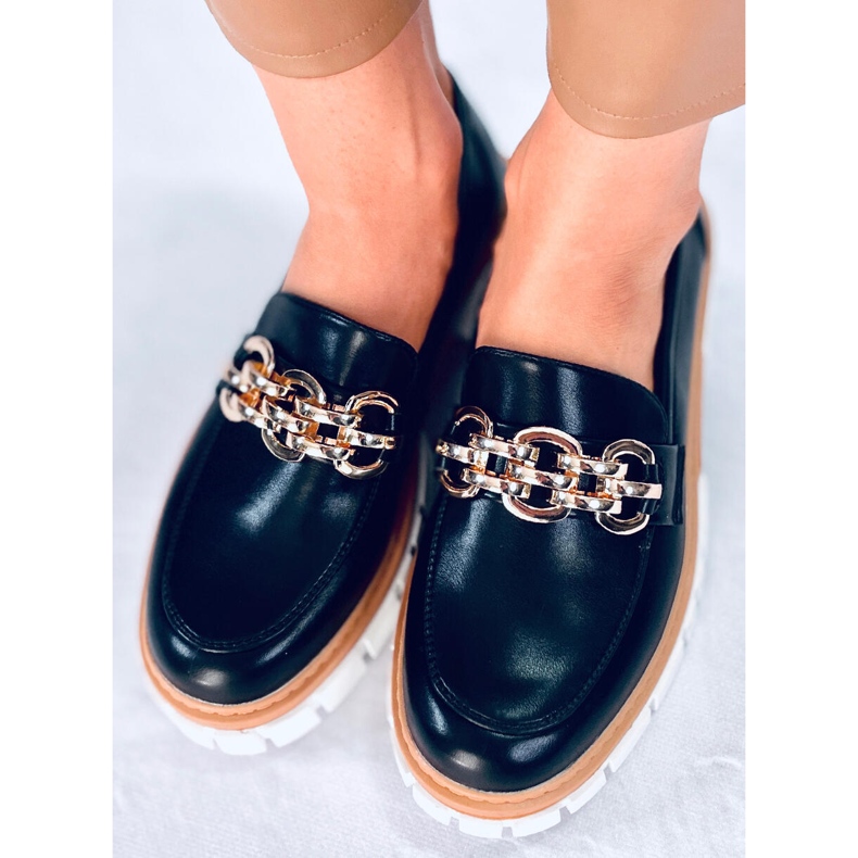 BM Catz Black platform loafers sort 1