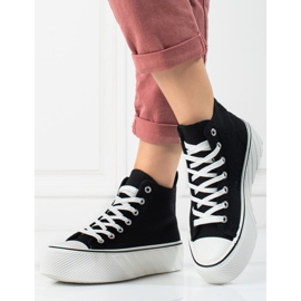 Shelovet sorte high-top sneakers til kvinder 1