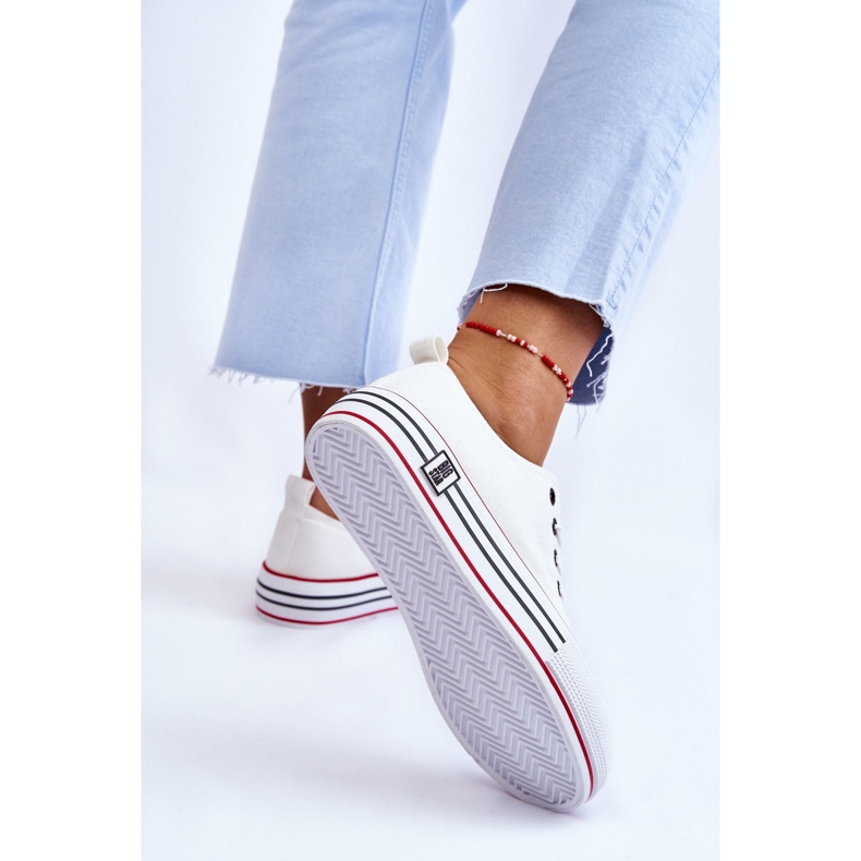 Dame Stof Platform Sneakers Big Star LL274180 Hvid 1