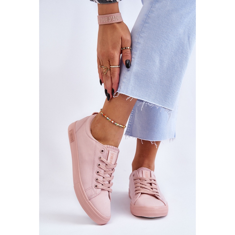 Dame Smooth Low Sneakers Big Star LL274059 Pink lyserød 2