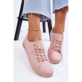 Dame Smooth Low Sneakers Big Star LL274059 Pink lyserød 1