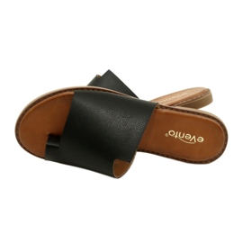 Sort flip-flops Kvinders flip-flops Evento 22SD35-4586 Sort 4