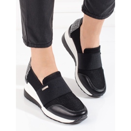 W. Potocki Potocki wedge sorte sneakers til kvinder 1