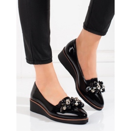 W. Potocki Potocki sorte wedge pumps til kvinder 1