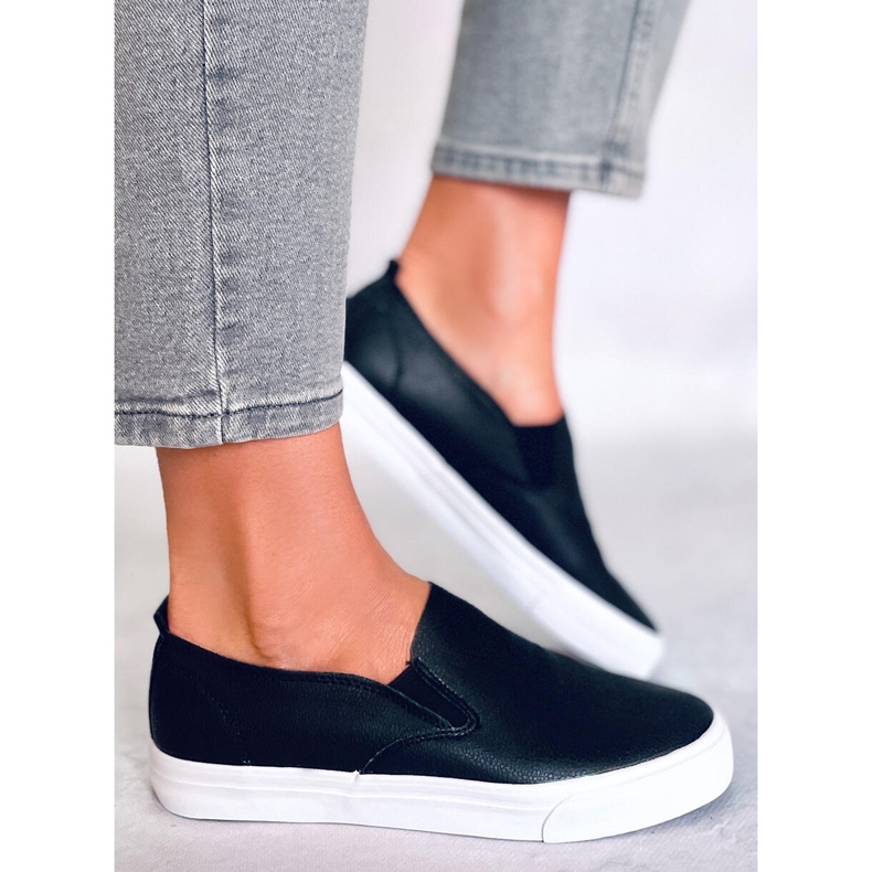 BM Diaz Black slip-on sneakers til kvinder sort 1