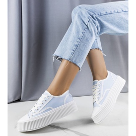 Blå platform sneakers fra Delores 1