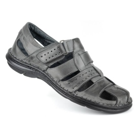 Olivier 467 Grå Herresandaler 2