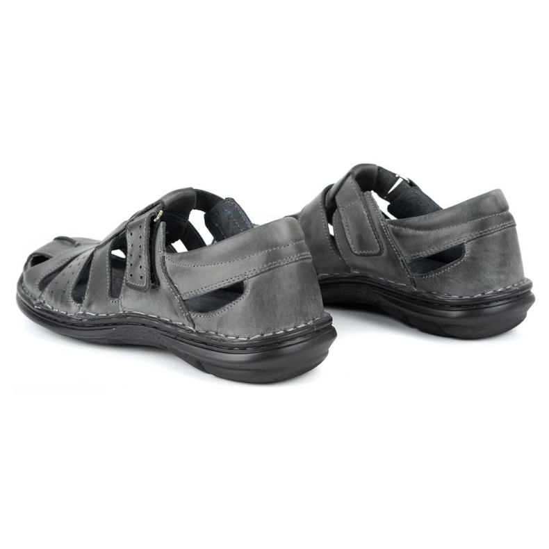 Olivier 467 Grå Herresandaler 4