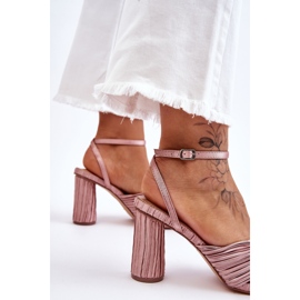 Moderigtige sandaler med sløjfe på hæle Beige Callum brun 5