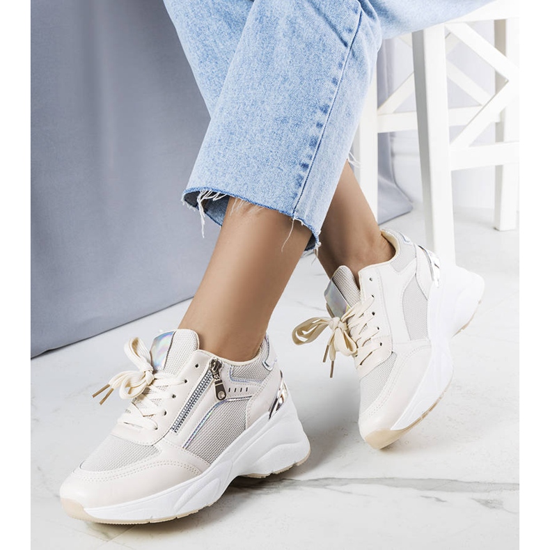 Beige wedge sneakers fra Stacey 1