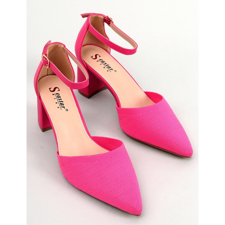 BM Hælede pumps med bælte Rossi Fuchsia lyserød 2
