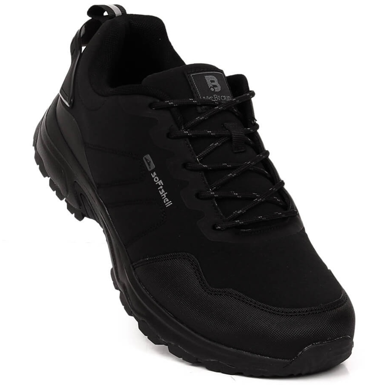 McBraun 5340 sorte softshell trekking sportssko til mænd 1