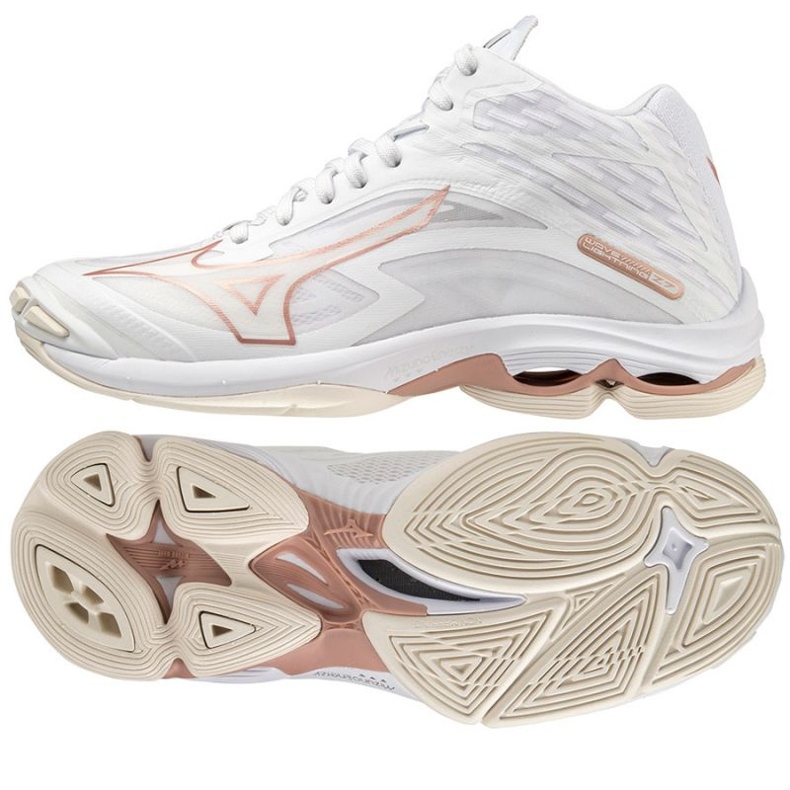 Mizuno Wave Lightning Z7 Mid W V1GC225036 volleyballsko hvid hvid 1