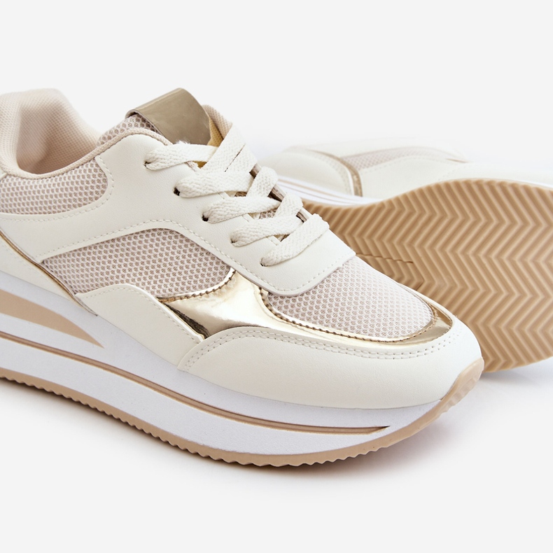 Kvinder Wedge Trainers Light Beige Ruby 1