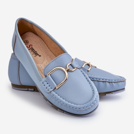 PS1 Dame læder loafers lyseblå Downtown 1