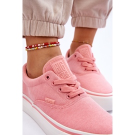 Stof sneakers på platformen Big Star LL274147 Pink lyserød 4