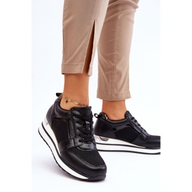 PG1 Sorte Braylen Low Wedge læder sportssko 2
