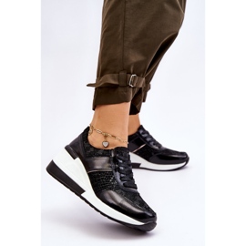 S.Barski Crosby Sneakers i læder, sort til kvinder 2