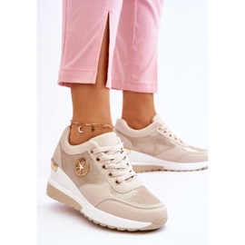 PG1 Moderigtige Wedge Sneakers Beige Jaliyah 2