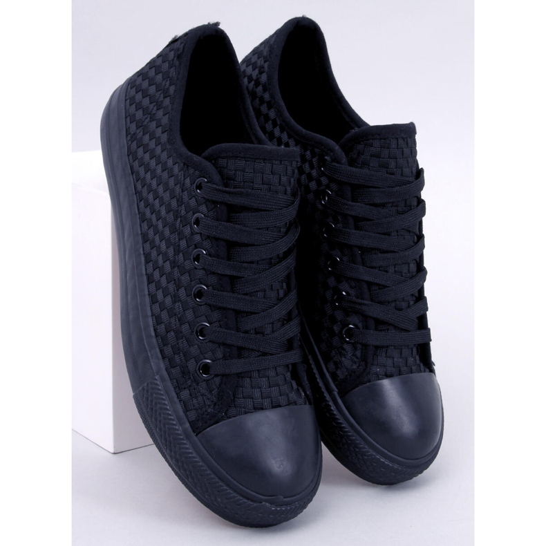 Sears Sorte ensfarvede sneakers 1