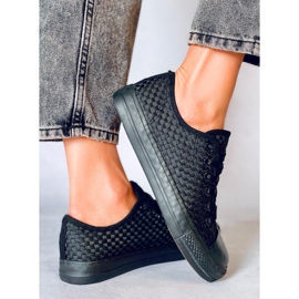 Sears Sorte ensfarvede sneakers 2