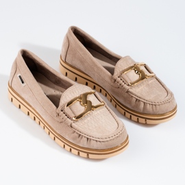 SHELOVET Damebeige Shelobvet ruskind loafers 1